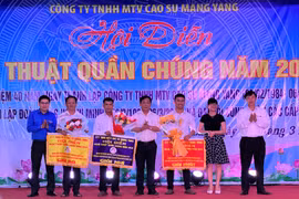 28 tiết mục tham gia hội diễn nghệ thuật quần chúng cao su Mang Yang