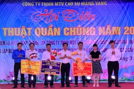 28 tiết mục tham gia hội diễn nghệ thuật quần chúng cao su Mang Yang