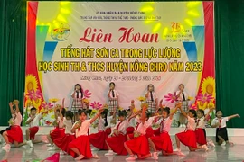 Hơn 800 học sinh tham gia Liên hoan Tiếng hát sơn ca huyện Kông Chro