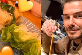 David Beckham ăn phở, nem rán Hà Nội