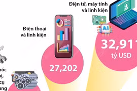 7 mặt hàng xuất khẩu đạt kim ngạch trên 5 tỷ USD trong nửa đầu năm 2024