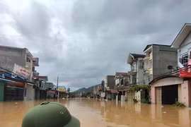 Hình ảnh nhiều nơi ở huyện miền núi Bắc Giang bị ngập sâu sau bão số 3
