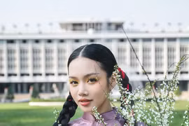 Diện áo dài tết 'chất' như Giana; Diệu Nhi, Tiến Luật, Quang Trung chúc tết