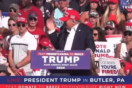 Khoảnh khắc ông Trump bị trúng đạn khi đang vận động tranh cử