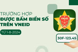 Trường hợp được bấm biển số trên VNeID từ 1-8-2024