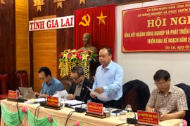 Phó Chủ tịch UBND tỉnh Dương Mah Tiệp phát biểu chỉ đạo tại Hội nghị tổng kết ngành nông nghiệp năm 2023.