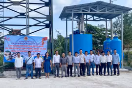 Công trình mở rộng hệ thống cấp nước sinh hoạt tập trung buôn Ma Giai sang buôn Ia Rpua (xã Đất Bằng) hoàn thành và đưa vào sử dụng. Ảnh: Lê Nam