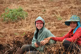 Khung cảnh lao động trên núi lửa Chư Đang Ya qua góc máy của thầy giáo 8X