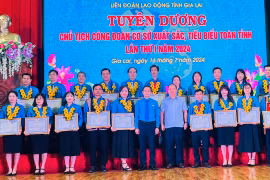 Gia Lai tuyên dương 78 Chủ tịch Công đoàn cơ sở xuất sắc, tiêu biểu