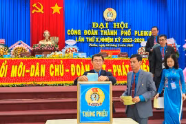 Công đoàn thành phố Pleiku tổ chức đại hội điểm lần thứ X