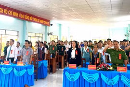 Xã Ia O tổ chức điểm Ngày hội toàn dân bảo vệ ANTQ