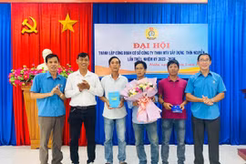 Thành lập Công đoàn cơ sở Công ty TNHH MTV Xây dựng Thìn Nguyễn