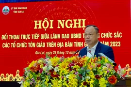 Lãnh đạo Ủy ban nhân dân tỉnh đối thoại với chức sắc các tổ chức tôn giáo trên địa bàn tỉnh 