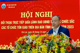 Lãnh đạo Ủy ban nhân dân tỉnh đối thoại với chức sắc các tổ chức tôn giáo trên địa bàn tỉnh 