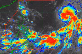 Một cơn bão lớn đã xuất hiện trên vùng biển Philippines 