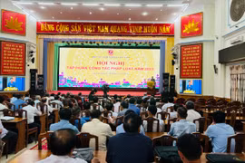 132 đại biểu tham gia hội nghị tập huấn công tác pháp luật năm 2023