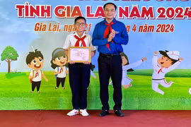 Em Lê Nguyễn Anh Khoa đạt giải nhất hội thi Phụ trách Sao giỏi-Sao nhi đồng chăm ngoan tỉnh Gia Lai