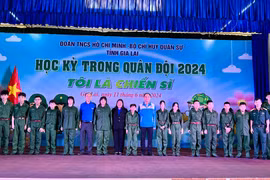 120 chiến sĩ “nhí” tham gia chương trình Học kỳ trong quân đội năm 2024