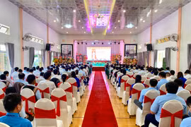 Quang cảnh Hội nghị đại biểu người lao động năm 2023 của Công ty TNHH một thành viên Cao su Chư Prông. Ảnh: Hà Duy