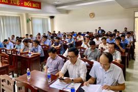 Dự hội nghị tập huấn có gần 80 cán bộ thuộc Tổ xúc tiến đầu tư của các huyện, thị xã, thành phố. Ảnh: Hà Duy