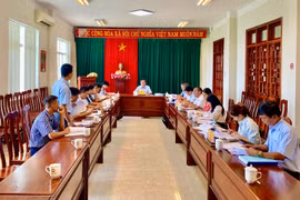 Quang cảnh buổi giám sát tại thị xã An Khê. Ảnh Hà Duy