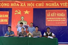 3 cơ quan huyện Chư Sê kết nghĩa với làng Hvăk