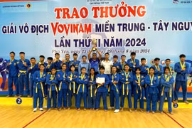 Gia Lai giành 4 huy chương vàng ở Giải Vô địch Vovinam miền Trung-Tây Nguyên
