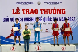 Gia Lai giành 2 huy chương vàng ở Giải Vô địch Wushu trẻ quốc gia