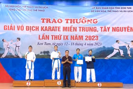 Gia Lai giành 9 huy chương vàng ở Giải Vô địch Karate Miền Trung-Tây Nguyên