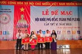 Trường Tiểu học Nguyễn Văn Trỗi và THCS Phạm Hồng Thái giành giải nhất toàn đoàn Hội khỏe Phù đổng TP. Pleiku