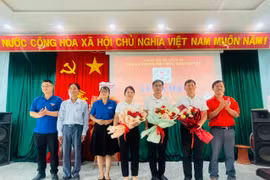 Ra mắt Ban Chủ nhiệm Câu lạc bộ hiến máu dự bị thị xã Ayun Pa. Ảnh: Vũ Chi