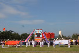 Lễ khai mạc Hội khỏe Phù Đổng huyện Phú Thiện lần thứ V năm 2023 diễn ra long trọng. Ảnh: Vũ Chi