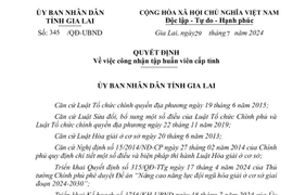 Gia Lai: Công nhận 17 tập huấn viên cấp tỉnh