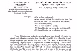 Chấp nhận giấy tờ hộ tịch sử dụng dấu gạch ngang giữa họ, chữ đệm và tên