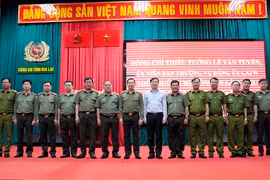 Thứ trưởng Bộ Công an Lê Văn Tuyến làm việc với Công an tỉnh Gia Lai