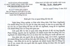 Khởi tố nguyên cán bộ Agribank Đak Pơ lừa đảo chiếm đoạt 7,3 tỷ đồng