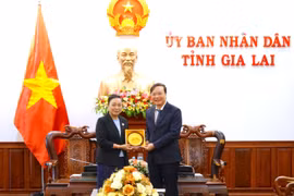 Chủ tịch UBND tỉnh Trương Hải Long tiếp xã giao Đoàn Đại sứ quán Nước Cộng hòa Dân chủ Nhân dân Lào