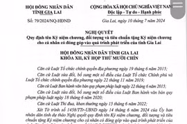 Gia Lai quy định tên kỷ niệm chương và quy định tặng kỷ niệm chương