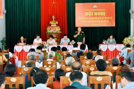 Quang cảnh hội nghị tiếp xúc cử tri của Đoàn đại biểu Quốc hội tỉnh tại xã Đak Jơ Ta