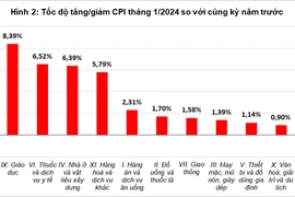 CPI cả nước tháng 1-2024 tăng 0,31% so với tháng trước