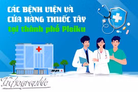 Các bệnh viện và cửa hàng thuốc tây tại thành phố Pleiku