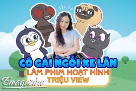 Cô gái ngồi xe lăn làm phim hoạt hình triệu view