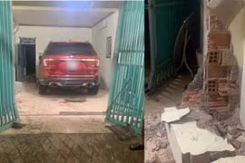 Pleiku: Ô tô lùi với tốc độ nhanh rồi đâm thẳng vào nhà dân