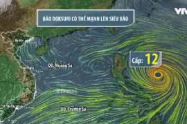 Bão Doksuri có khả năng mạnh lên, biển động dữ dội