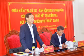 Đoàn Kiểm tra 810 làm việc với Ban Thường vụ Tỉnh ủy