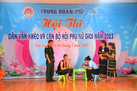 Trung đoàn 710 tổ chức Hội thi "Dân vận khéo và cán bộ Hội Phụ nữ giỏi năm 2023"