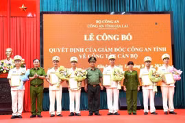 Công an tỉnh Gia Lai điều động và bổ nhiệm 6 cán bộ