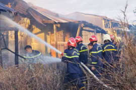 Xảy ra vụ cháy nhà kho của Công ty cổ phần sản xuất kinh doanh lâm sản Gia Lai