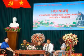 Hội nghị 70 năm Chiến thắng Đak Pơ. Ảnh: Ngọc Minh