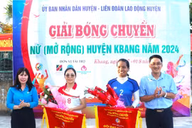 Bế mạc Giải bóng chuyền nữ mở rộng huyện Kbang năm 2024 